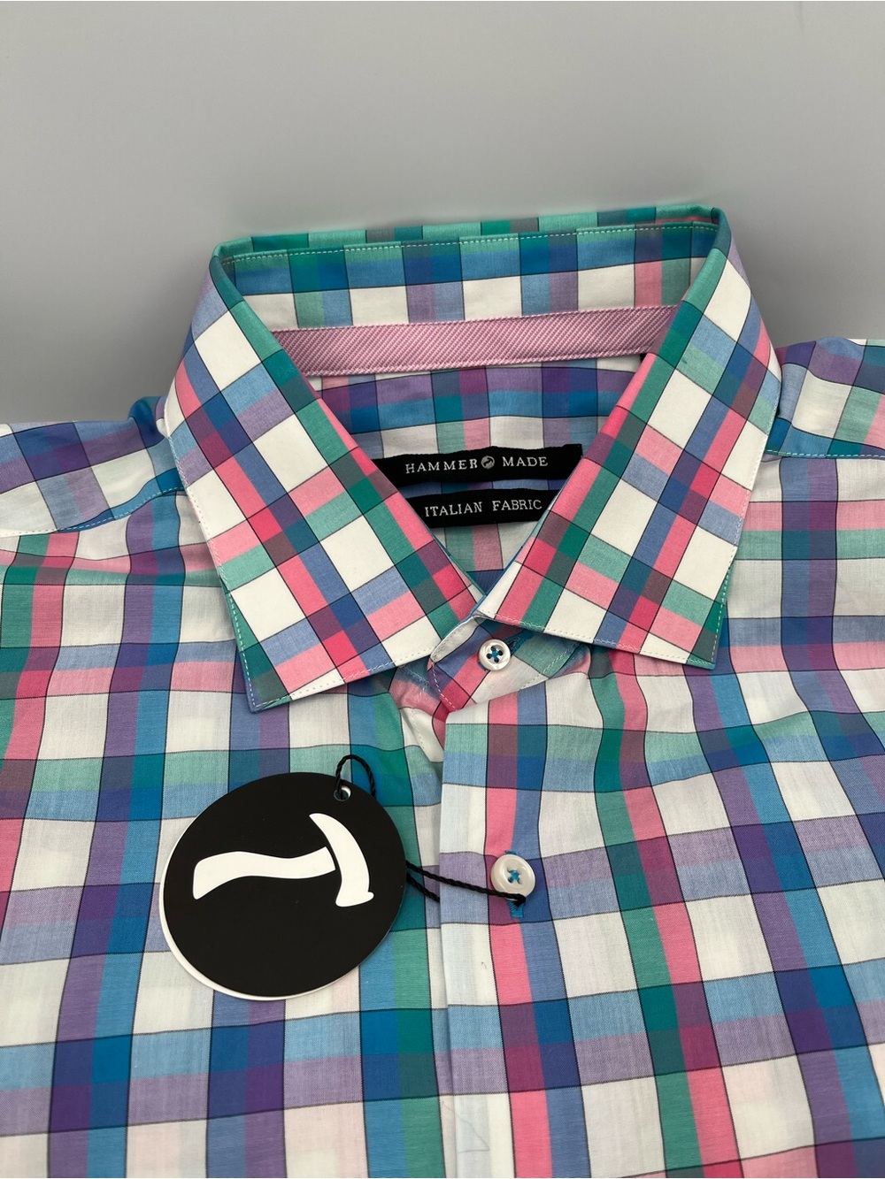 Hammer Made Men’s Shirt 16.5 / 42 L Plaid 100% Cotton Long Sleeve NWT